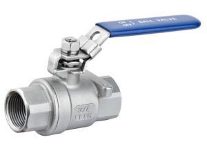 Two-piece high pressure ball valve